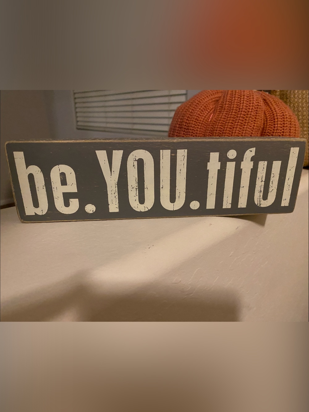 Primitives by Kathy 'be.YOU.tiful' Sign - Gray and White